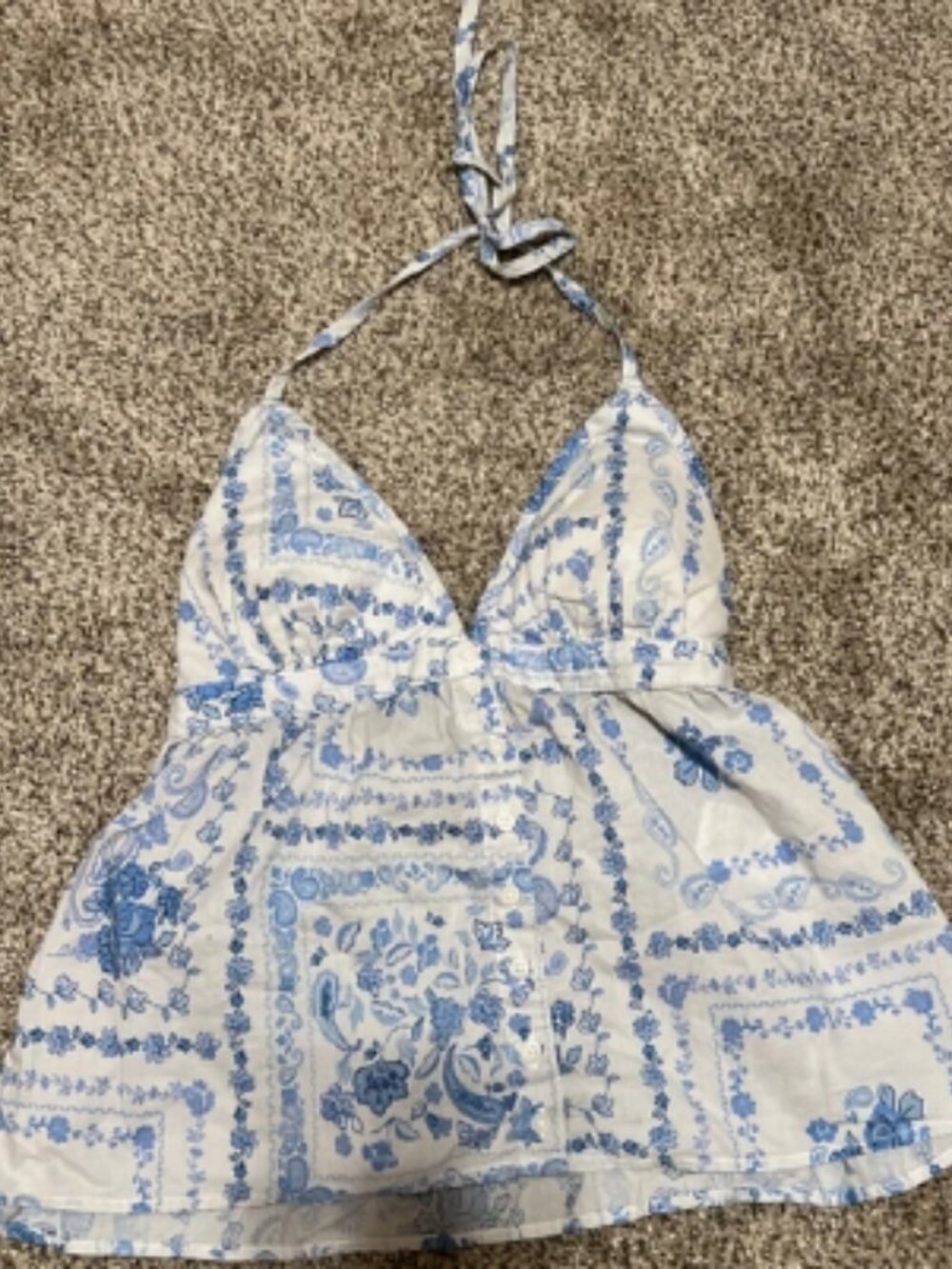 Hollister blue halter top size S